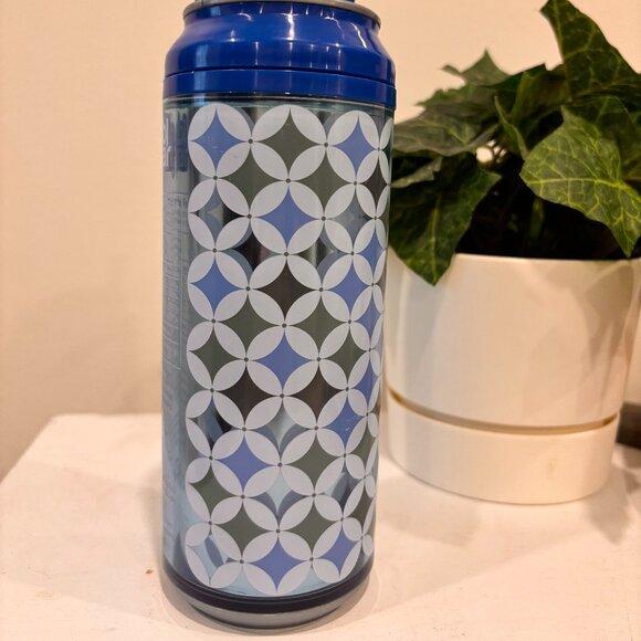 Cool Gear 16oz Can Travel Mug with Straw Radial Star Graphic NWOT Plastic - Picture 1 of 11
